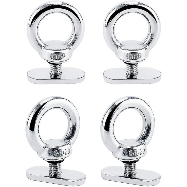 Spårmonterad Fästögla, Håller Bungee-Snöre Eller Rep Upp Till 0,6\"slivery4pcs