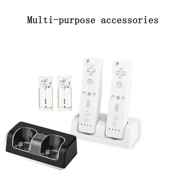 Dubbel Laddningsstation 2800mAh Uppladdningsbart Batteri Wii