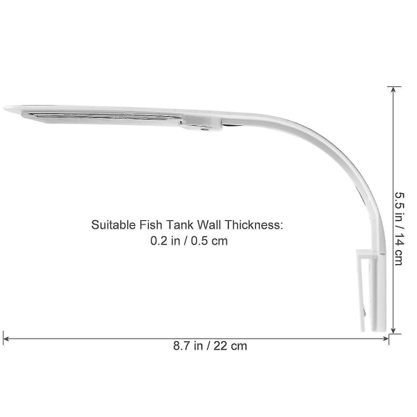 Ueetek Super Slim LED Akvarielys Plantevækst Kliplampe