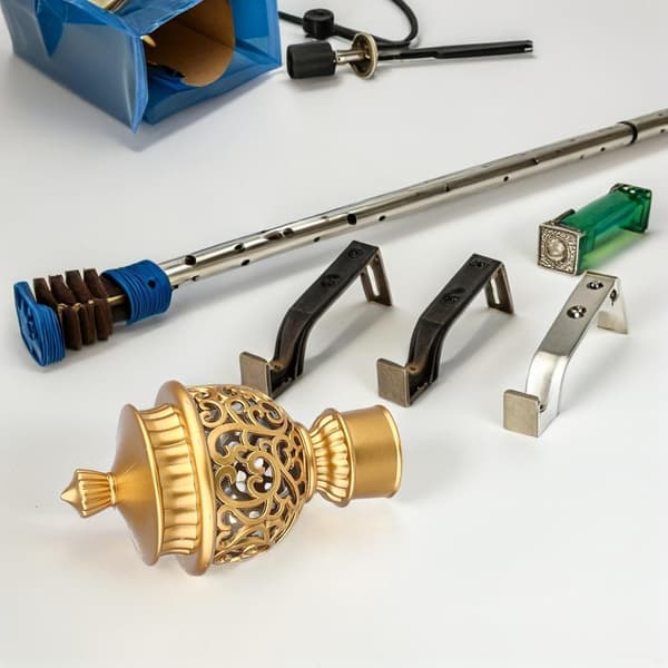 6 stk Dekorative Gardinstangtopper Gardinstanghodeplugg 26-28mm