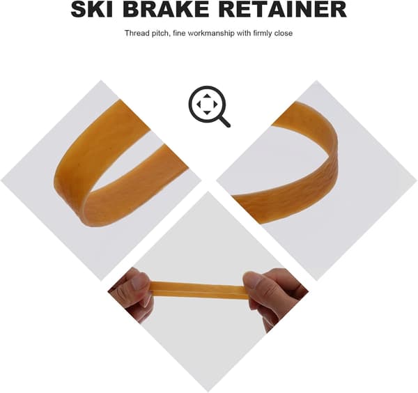 Gummiband för skidbroms 50 st 160 mm omkrets x 10 mm breda elastiska snowboardbromshållare