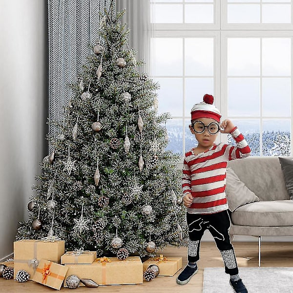 Kostyme for Where's Wally-forestilling Kvinners innovative kostyme Menners Barnhatt Rekvisit Briller L For Man