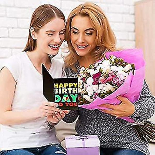 4 Pakker Gratulerer Med Dagen Kort Konvolutter Klistremerker Hilsen