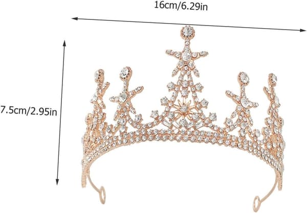 Brudetiara kronehodebånd med rhinsteininnlegg Elegant bryllupshårtilbehør