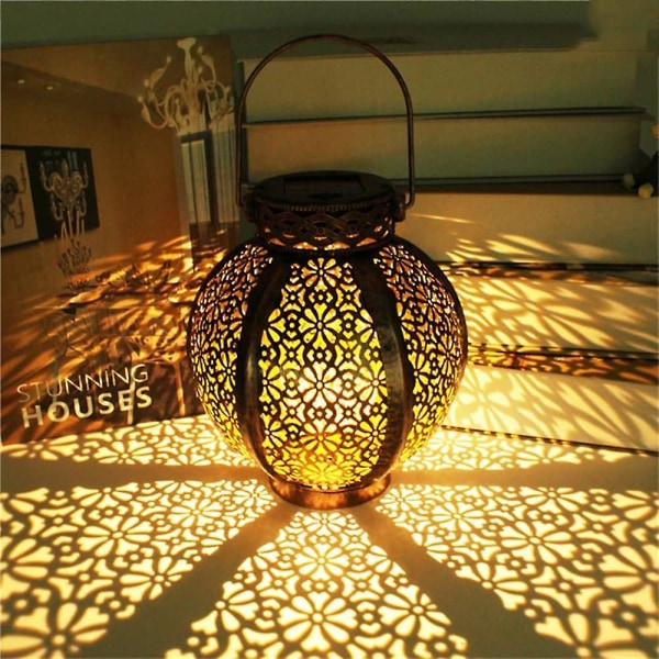 Ramadan Eid Lights Solar utendørs hengende vintage hagelampe