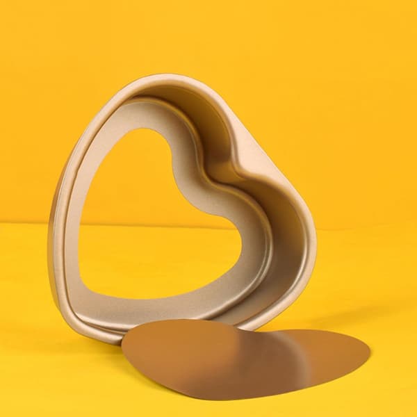 Hjerteformet bakeform 6 tommer rustfritt stål avtakbar bakeplate