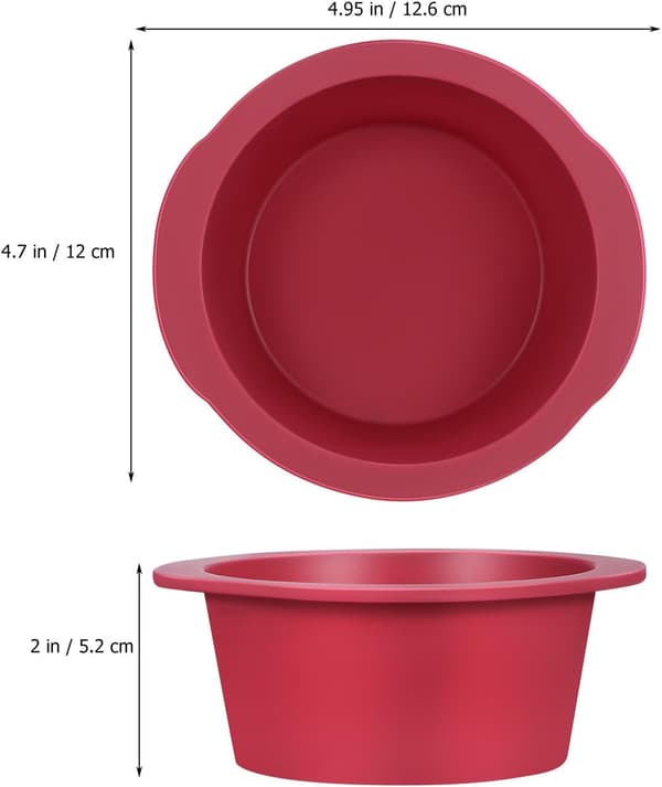 2 stk Silikon Bakeform Cupcakeformer Runde Non-Stick Varmebestandig Elegant Design