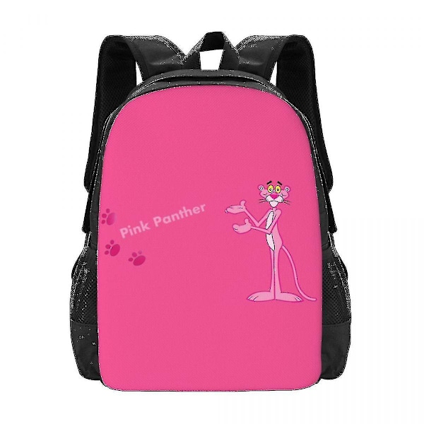 Pink Panther -reppu 3D-painatus, kepulainen leopardi, tytöille ja pojille, matkareppu, peruskoulu ja yläkoulu, koululaukku 1