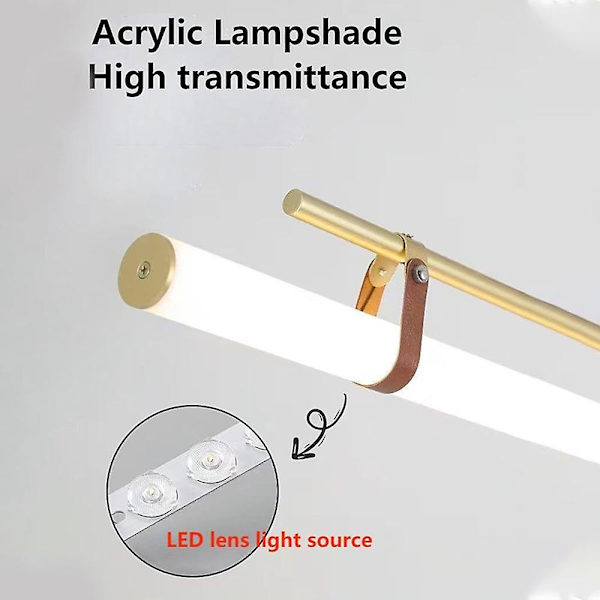 80cm LED Pendellampe Moderne Linjedesign Kæde Justerbar