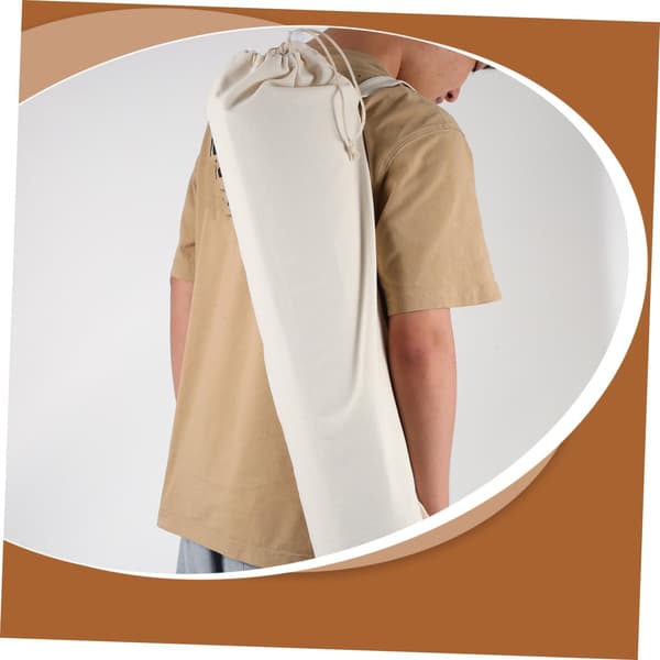 Yogamåtte opbevaringstaske foldbart design for nem brug lavet af lærredsmateriale