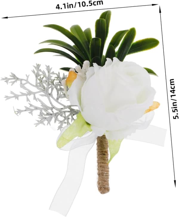 Simulert Blomsterknapphullsblomst for Bryllup Elegant Kunstig Nål