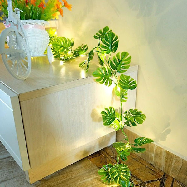 Solrosor Rosblad Rattan Stränglampor 2m 20leds Vattentät