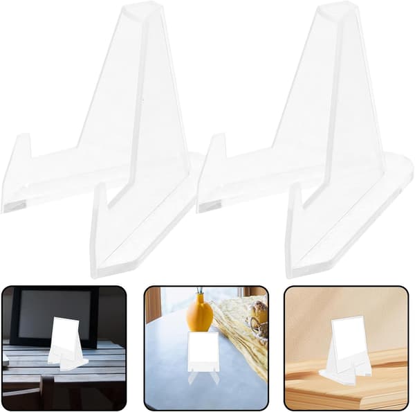 30 stk. akryl mini display staffeli stativer mønt display staffeli robust og multifunktionel bordholder