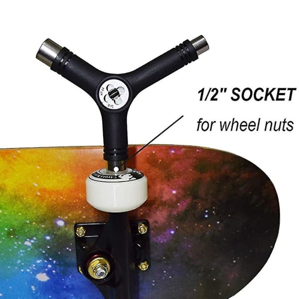All-in-one Skateverktyg Multifunktionell Bärbar Skateboard Y-verktyg Tillbehör