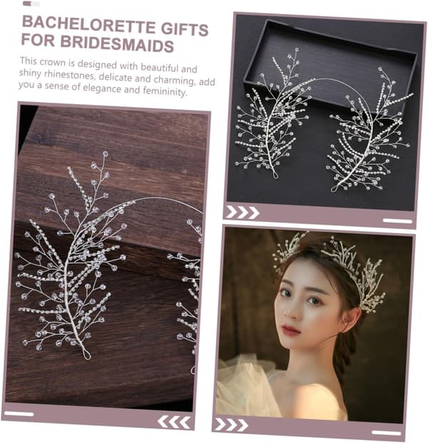 Strassdiadem för bröllop och evenemang Eleganta brudhåraccessoarer
