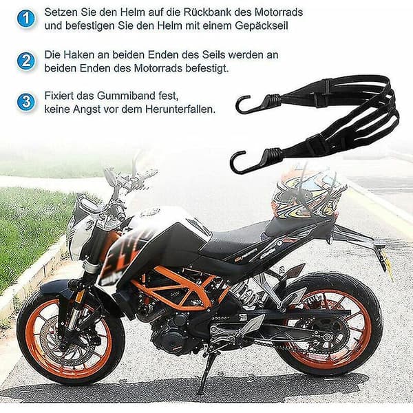 Bagagerem med Dobbelt Krog til Cykel Motorcykel, Elastisk Bagagerum