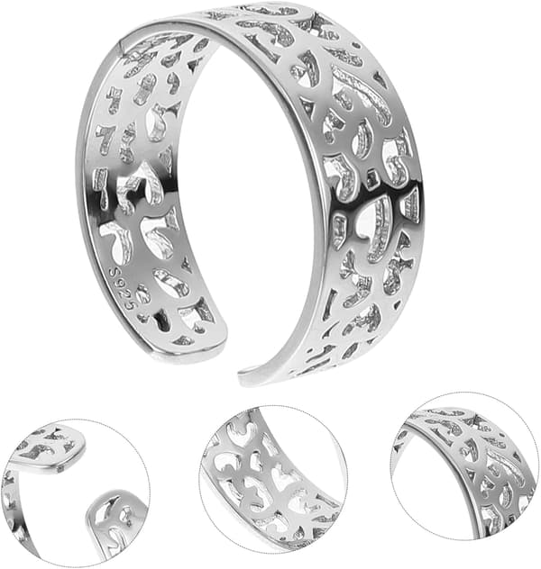 Dekorativ tåring Etnisk stil uthulet ring Justerbar for kvinner Stil