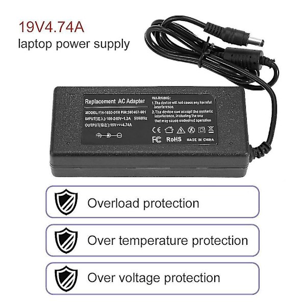 90W Universal AC/DC Strömförsörjningsadapter Laddare 19V 4.74A
