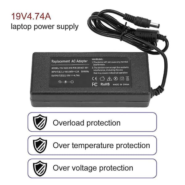 90W Universal AC/DC Strømforsyningsadapterlader 19V 4.74A