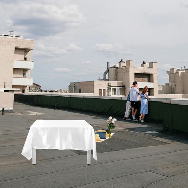 Polyesterduk Vit Rektangulär Elegant Chic Bröllopsfest Dekor Tvättbar Bordsduk