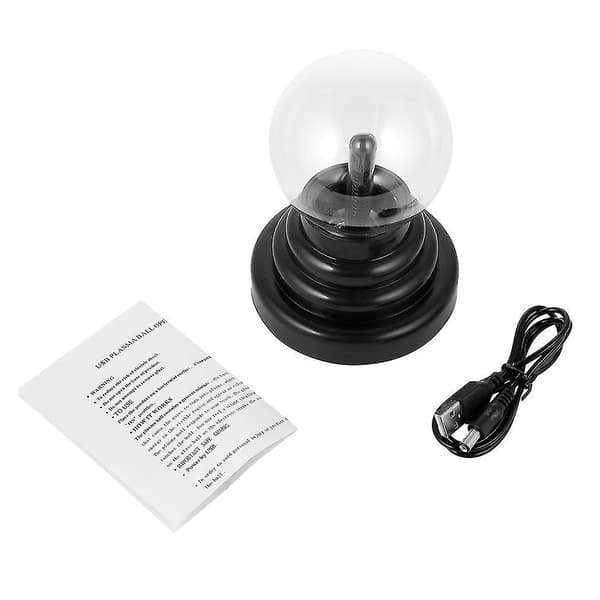 3'' USB Plasma Kugle Lampe Krystal Lys Skrivebord