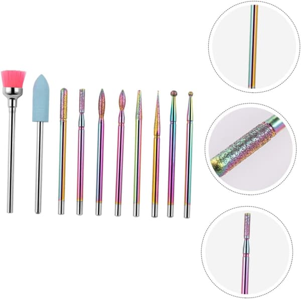 Manicure Kit Neglebor Hoveder til Negleslibemaskine
