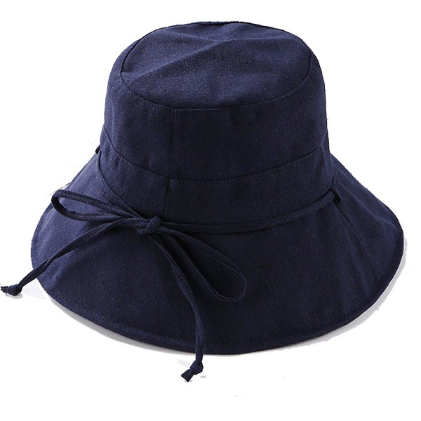 Solhatter For Damer,nydelig Sommer Dame Sollue Floppy,pakkebar,uv Beskyttelse Upf 50+navy