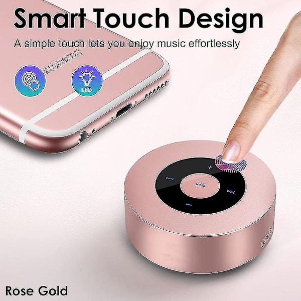 Rosegull Bluetooth-høyttaler Mini Speake1pcsrose Gull