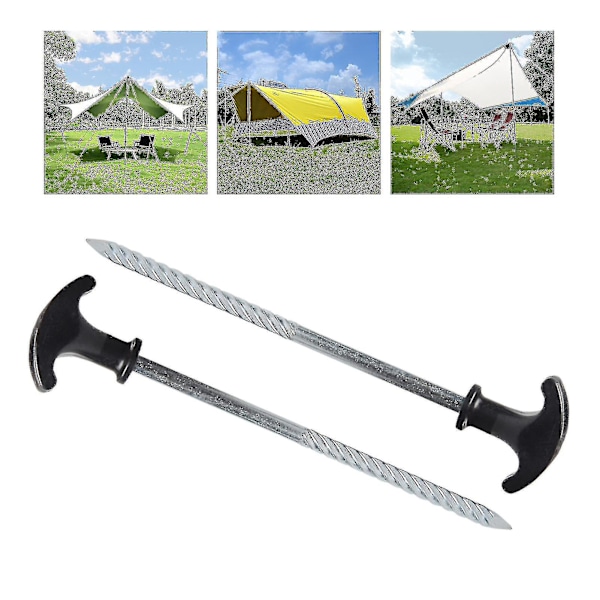 Campingtelt Plugger Heavy Duty Anti-Rust Uformbar Camping Tilbehør Tel Plugger For Utendørs (5 stykker, Sølv)