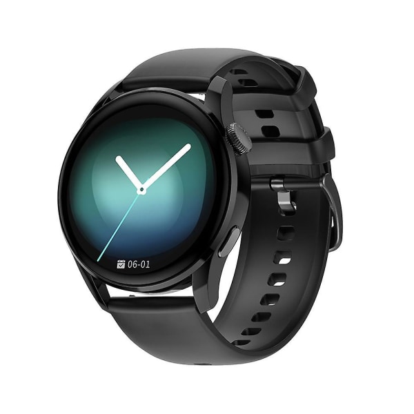 Smart Watch Pustetreningsskive Trykk Bluetooth Music Black steel