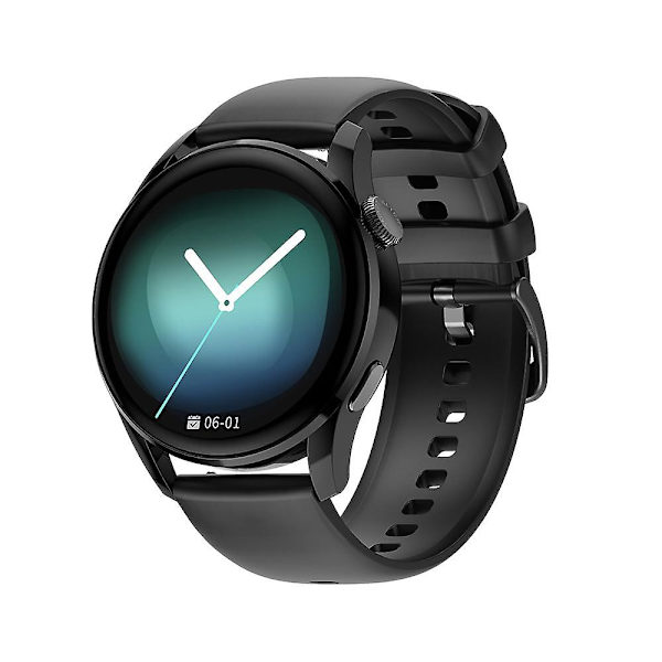 Smartwatch med Vejrtrækningstræning, Dial Push, Bluetooth Musik Black glue