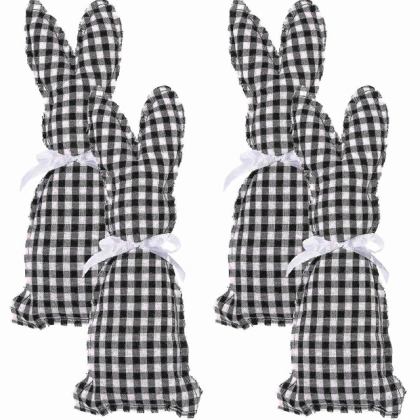 4 stykker påskedekor gårdshus rustikk kanindekor kaninpynt til påske Kurvfyllinger lagdelt