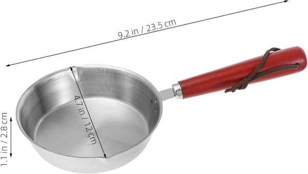 Mini Omelettpanne i Rustfritt Stål Lettvektsdesign Varmebestandig Sølv Multifunksjonell Stekepanne