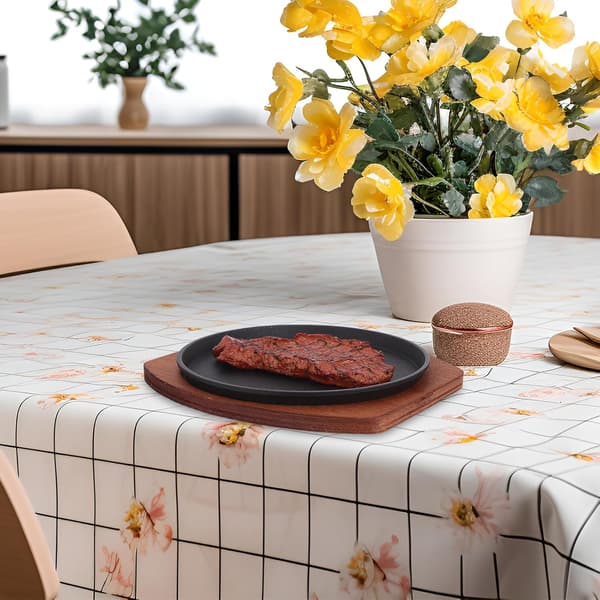 Støpejerns grillpanne 19 cm Nonstick Rund Komfyrtopp Grillplate