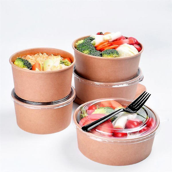 20 stk Engangs Kraftpapirskåle Party Favor Takeaway