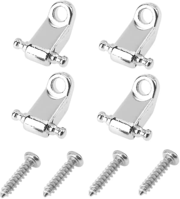 Rullende String Tree Holder Metal Elektrisk Guitar String Guides Med Skruer (sølv) (4 stk)