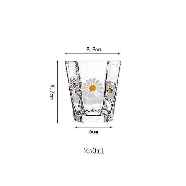 2 st 250 ml Japanska Retro Glas Koppar Små Prästkragar Kaffe