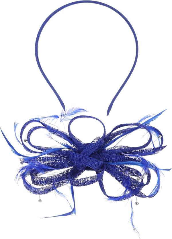 Fascinator Hårtilbehør Pandebånd med Blomstret Netdesign til Teselskab og Bryllupsbegivenheder Kvinder Blå