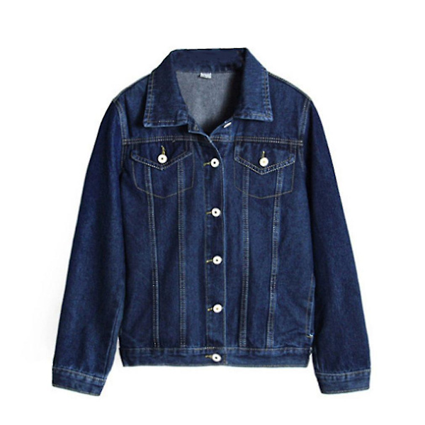 Kevättyttö Cowboy-takki Löysä Pitkähihainen Denim