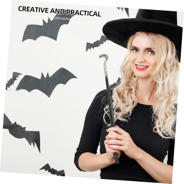 Slangehode stokk rekvisitt solid klesplagg tilbehør Halloween plast spaserstokk