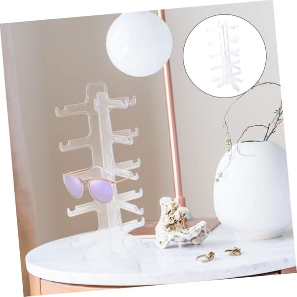 2 st solglasögonställ glasögonförvaring roterande displayställ plastglasögonställ