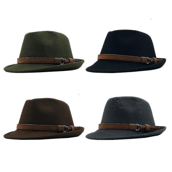 Retro Britisk Jazz Tophat Varmt Mode Kirkehat Efterår Vinter Til Mænd Kvinder