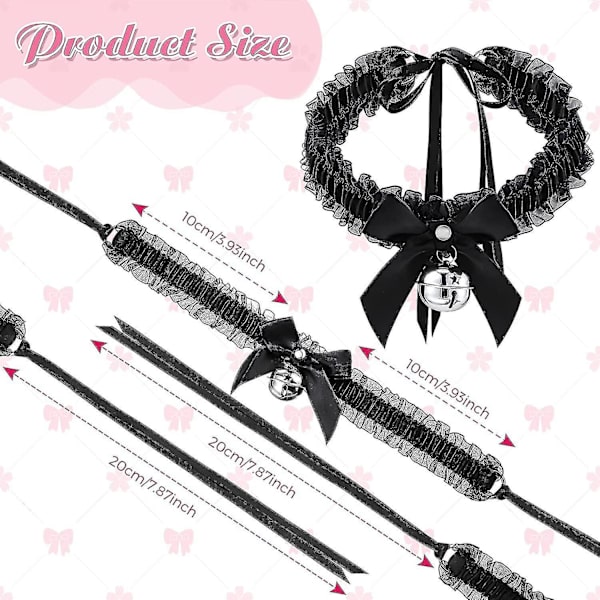 2 kpl Kello-Choker-Kaulakoru Retro Choker Charm Pitsi Kello Kaulakoru Jousi
