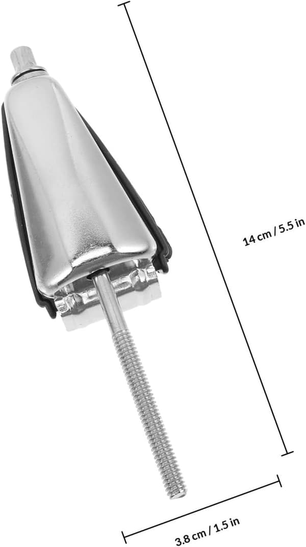 2 st trumfästen i metall för trumsetstillbehör, silverfärgade reservdelar