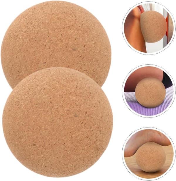 2 stk. korkmassagebolde 6 cm diameter Myofascial Terapi Massagebold