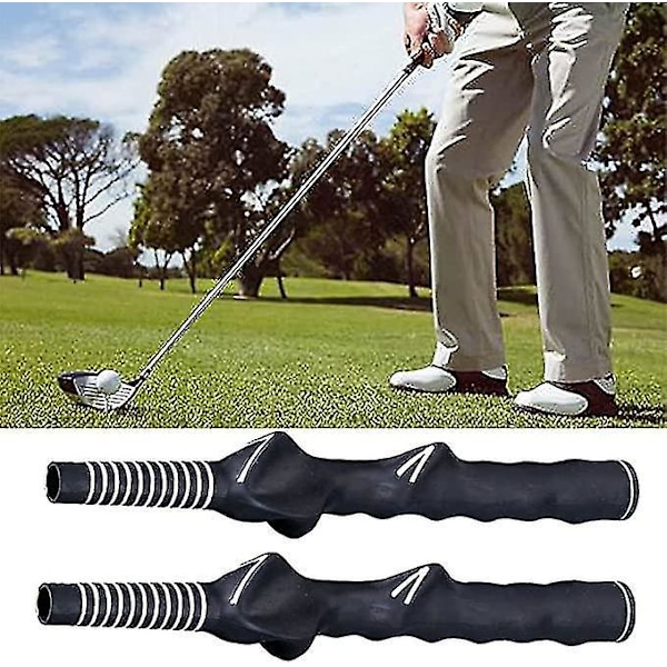 2 stk Golf Treningshjelpemidler Svinggrep Trener Klubbgrep Nybegynner