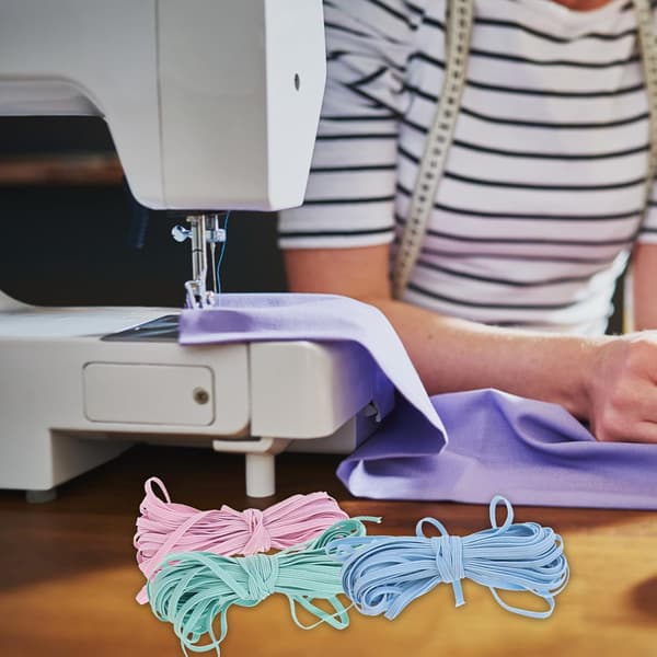 9 stk. fargerike fine elastiske bånd 3 mm DIY håndverksutstyr strekkbare flate elastiske stropper