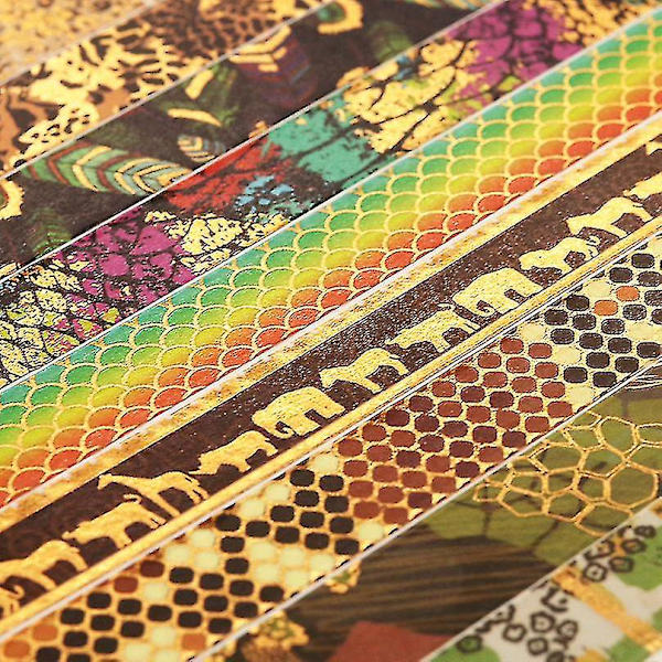 12 rullar Washi Tape Set Djur Washi Tape Dekaler Leopardmönster Skolmaterial Lim