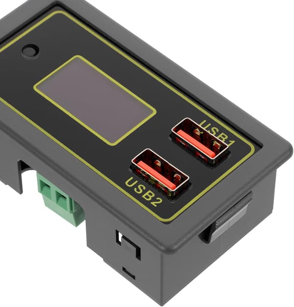 Bilbatterispenningsovervåker Digital Voltmeter Display Batterikapasitetstester for Bilbruk Grå
