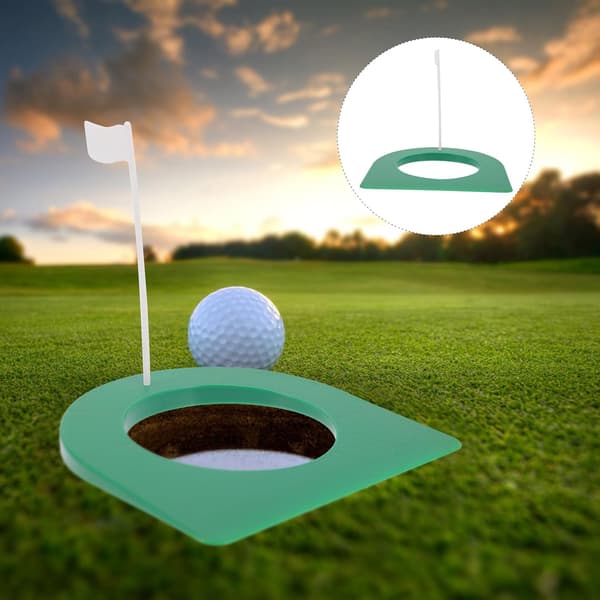 2 sæt golf putting kopper plastik øvelseshuller golftræningshjælp indendørs putting kopper
